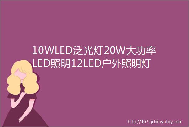 10WLED泛光灯20W大功率LED照明12LED户外照明灯具