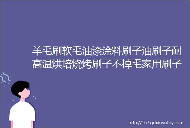 羊毛刷软毛油漆涂料刷子油刷子耐高温烘培烧烤刷子不掉毛家用刷子